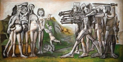 Картина Пабло Пикассо "Резня в Корее" (Massacre in Korea),была написана в 1951 году и отражает зверства той "забытой" Корейской войны. Картина находится в Музее Пикассо, в Париже. 
